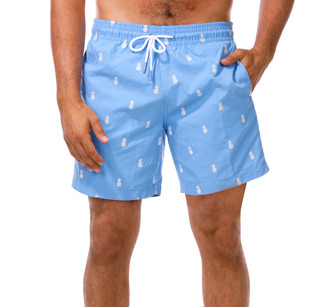 Thumbnail 1: Trunks Men's Embroidered Pineapple Print Swim Shorts 