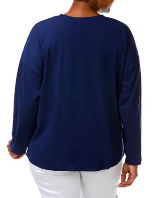 Thumbnail 2: Magical Season Women's Plus Football Sequins Top  