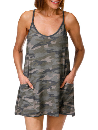 Thumbnail 3: AS Revival Juniors Active 2 Pocket Double Layer Camo Dress 