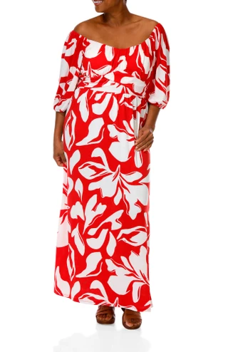 Thumbnail 1: HARLOW & ROSE Women's Plus Floral Dress 