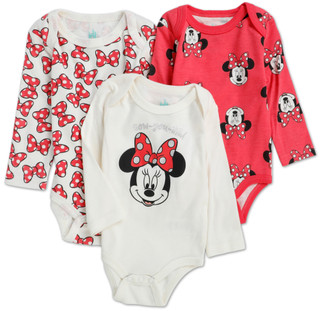 Thumbnail 1: Disney Baby Girls 3 Pk Creepers  