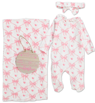 Thumbnail 2: Baby Essentials Baby Girls 4 Pc Photo Blanket Set  