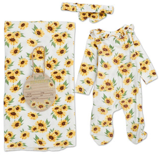 Thumbnail 2: Baby Essentials Baby Girls 4 Pc Photo Blanket Set  