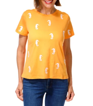 Thumbnail 1: Philosophy Women's Embroidered Seahorse Top  