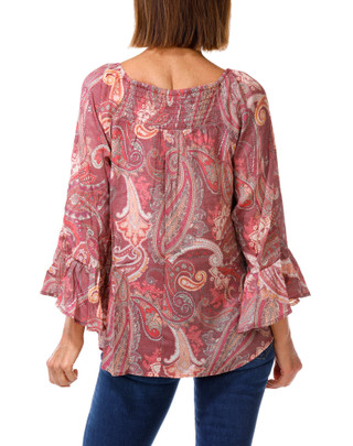 Thumbnail 2: Kate Park Women's Paisley Print Top  