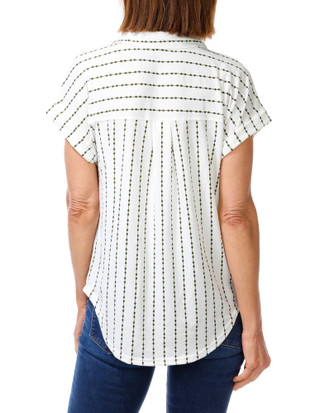 Thumbnail 2: Fifty Street Women's Stripe Print Top  