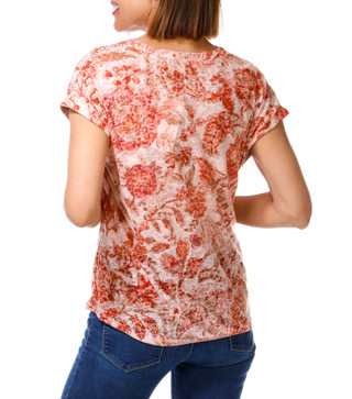 Thumbnail 2: Kate Park Women's Petite Floral Print Top 