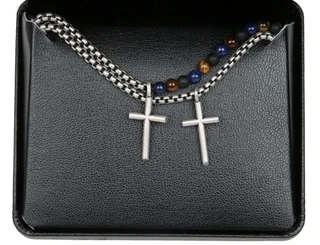 Thumbnail 2: NES GROUP Cross Pendant Double Necklace  
