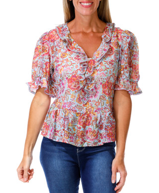 Thumbnail 1: Cece Women's Ruffled Tiered Peplum Top 