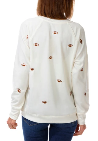 Thumbnail 2: Philosophy Women's Embroidered Football Long Sleeve Top 