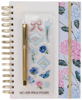 Thumbnail 1: PAPER STUDIO Floral Spiral Notebook w/ Pen & Stickers 