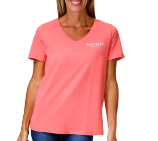 Thumbnail 1: Salt Life Women's Short Sleeve Graphic V Neck Tee 