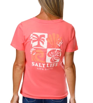 Thumbnail 3: Salt Life Women's Short Sleeve Graphic V Neck Tee 