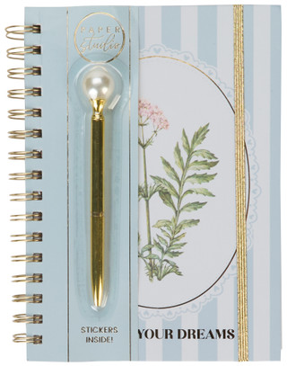 Thumbnail 1: PAPER STUDIO Follow Your Dreams Spiral Notebook w/ Pen & Stickers 