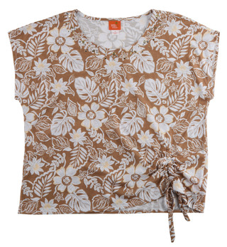 Thumbnail 1: Hearts of Palm Women's Plus Short Sleeve Side Tie Tee 