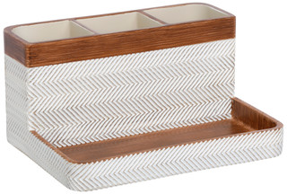 Thumbnail 1: Caro Home 8 in 3 Compartment Bathroom Tray Organizer 