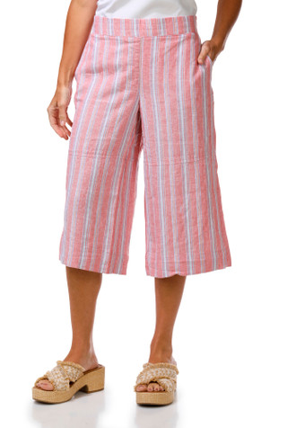 Thumbnail 1: Coral Bay Petite Yard Stripe Capris 