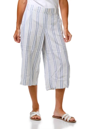 Thumbnail 1: Coral Bay Petite Yard Stripe Capris 