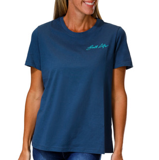Thumbnail 3: Salt Life Women's Short Sleeve Crew Neck Graphic Tee 