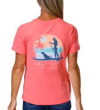 Thumbnail 3: Salt Life Women's Short Sleeve Graphic Crew Neck Tee 