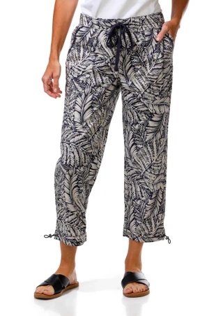 Thumbnail 1: Democracy Women's Retro Palm Woven Capris 