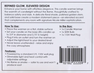Thumbnail 4: Nicole Miller Candle Warmer Table Lamp 