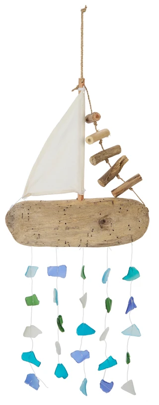 Thumbnail 1: 24 in Coastal Sailboat Wind Chime 