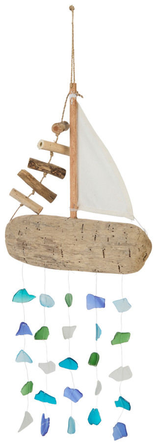 Thumbnail 2: 24 in Coastal Sailboat Wind Chime 