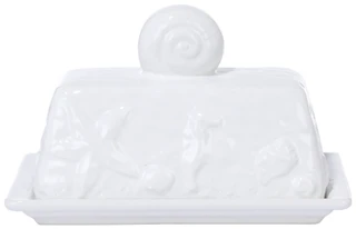 Thumbnail 1: Sand + Sea Ceramic Coastal Butter Dish 