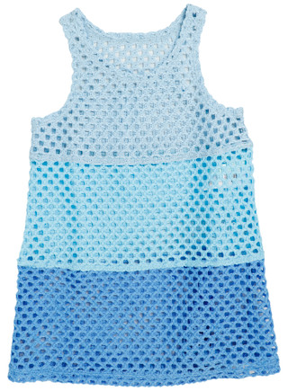 Thumbnail 1: Breaking Waves Girl's Sleeveless Crochet Cover Up 