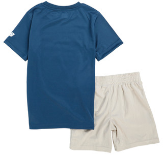 Thumbnail 2: New Balance Boy's 2 Pc Short Sleeve Sneaker Logo Graphic Tee Short Set 