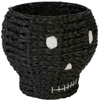 Thumbnail 1: Caribbean Joe Woven Skeleton Head Basket 