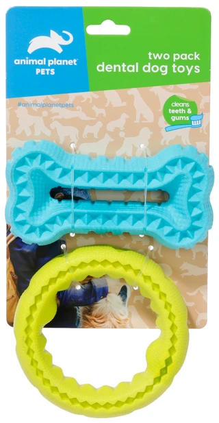 Thumbnail 1: Animal Planet 2 Pk Dental Dog Toys 
