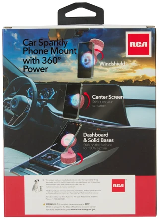 Thumbnail 2: RCA Vacuum Sparkly Magnetic Car Phone Mount 