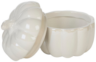 Thumbnail 2: 10 Strawberry Street 5 In White Pumpkin Canister 
