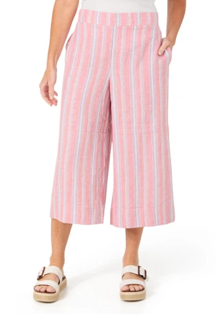 Thumbnail 1: Coral Bay Women's Yard Stripe Seam Front Capris 