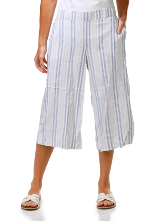 Thumbnail 1: Coral Bay Women's Yard Stripe Seam Front Capris 