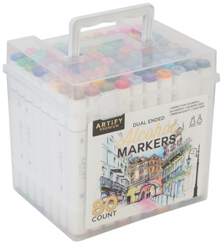 Thumbnail 1: Artify Premium  80 Ct Dual Ended Alcohol Markers 