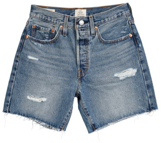 Thumbnail 1: Levi's Junior's 501 Mid Thigh Denim Shorts 