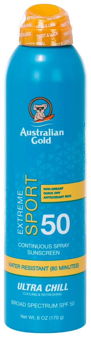 Thumbnail 1: AUSTRALIAN GOLD 6 oz Extreme Sport SPF 50 Continuous Spray Sunscreen 
