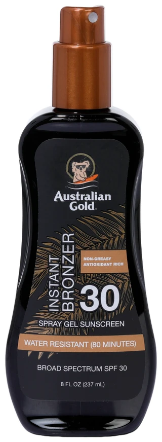 Thumbnail 1: AUSTRALIAN GOLD 8 oz Instant Bronzer SPF 30 Spray Gel Sunscreen  