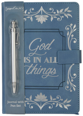 Thumbnail 1: Paperlux 6x8 God Is In All Things Journal w/ Pen  