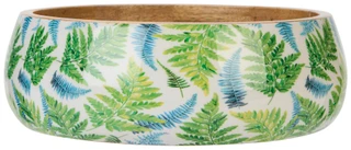 Thumbnail 2: Boston International 9x3 Arwea Mango Wood & Enamel Serving Bowl 