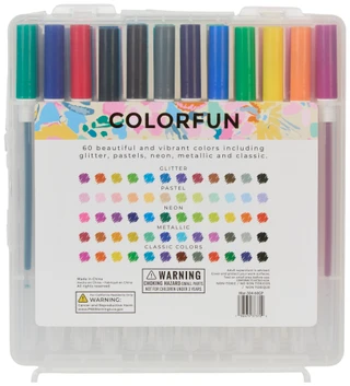 Thumbnail 2: Colorfun 60 Ct Fine Tipped Gel Pen Set 