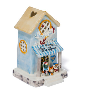 Thumbnail 2: BLUE SKY Salty Bubbles Pet Spaw Ceramic Candle House 
