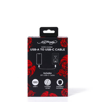 Thumbnail 2: Ed Hardy 6 ft USB-A to USB-C Charging Cable  