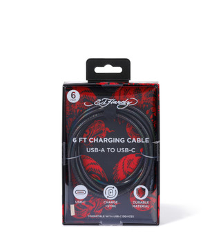 Thumbnail 1: Ed Hardy 6 ft USB-A to USB-C Charging Cable  