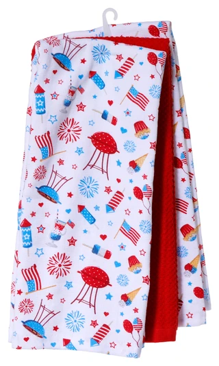 Thumbnail 2: Rockhill Home 3 Pk Americana Kitchen Towels 