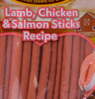 Thumbnail 2: Lovin' Tenders 10 oz Lamb Chicken & Salmon Stick Dog Treats 