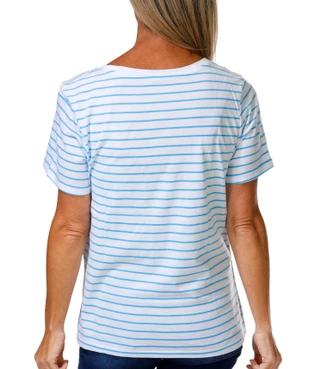 Thumbnail 2: Coral Bay Women's Short Sleeve Embellished Lobster Tee 